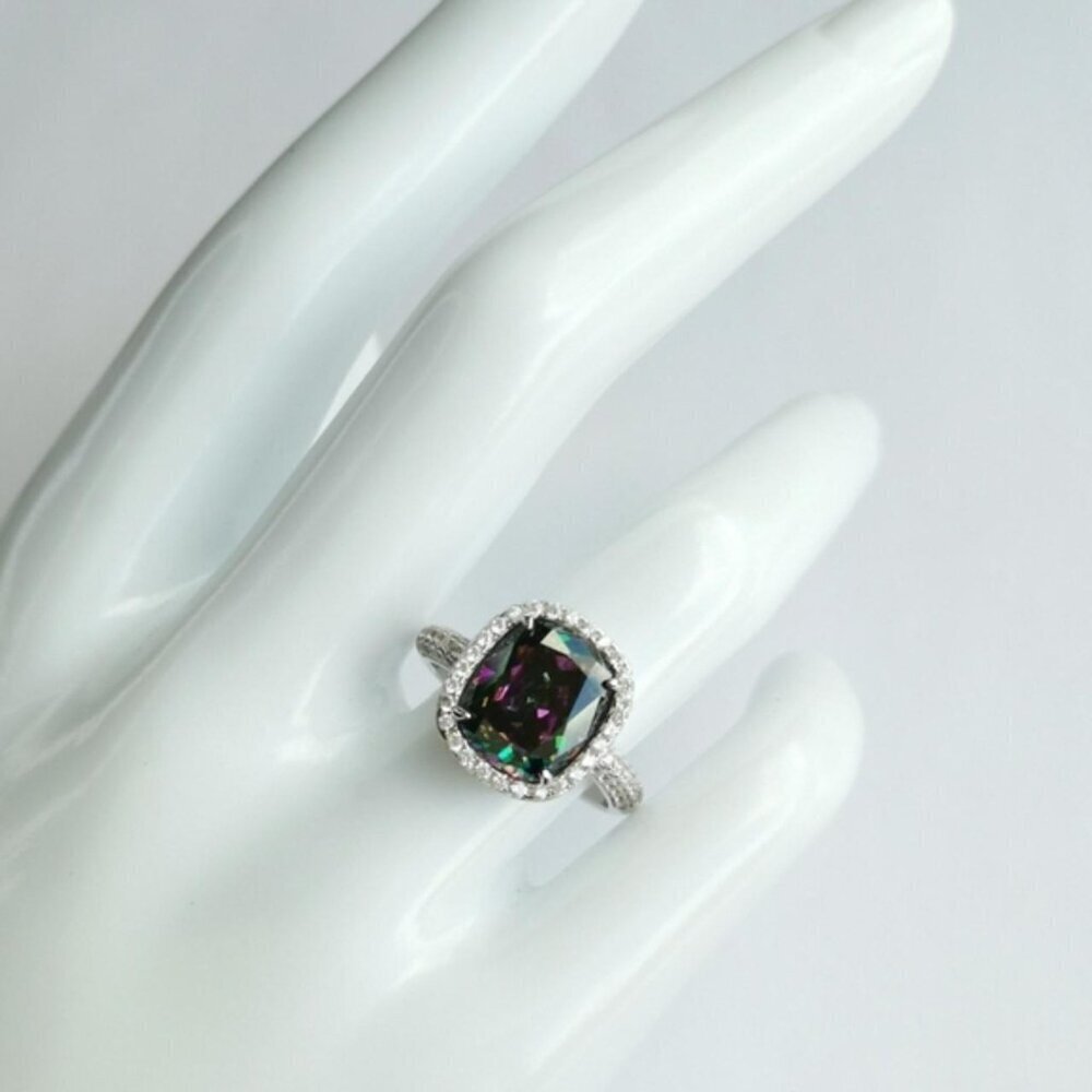 Mystic Topaz White Sapphire ring size 8 - Picture 8 of 8
